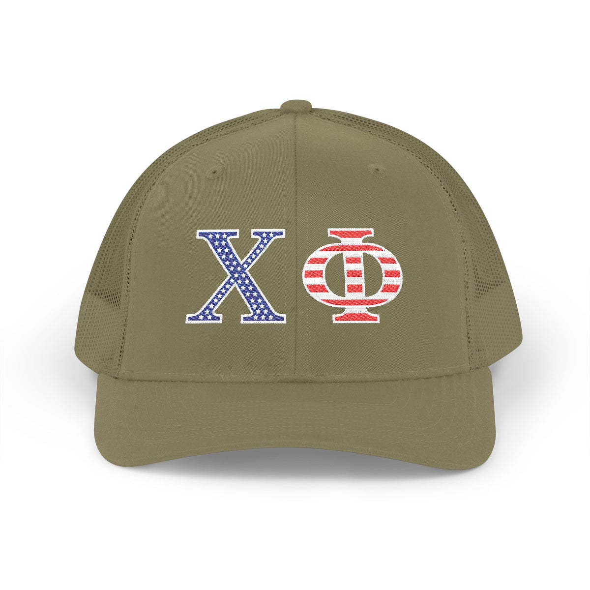 Embroidered Trucker Hat - Chi Phi Stars & Stripes
