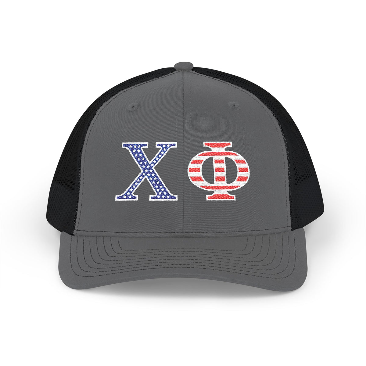 Embroidered Trucker Hat - Chi Phi Stars & Stripes