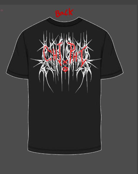 Chi Phi Black Metal TShirt - Designed by Domic @ablaze_mosquito